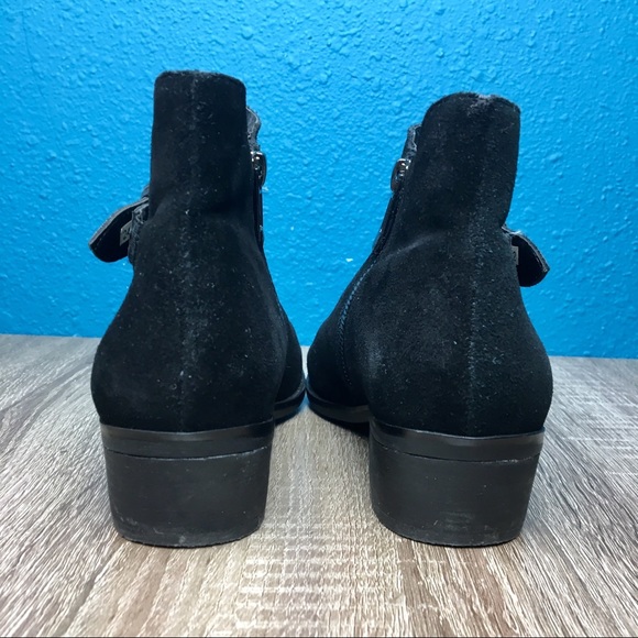 Steve Madden black suede buckle accent bootie 6 - Picture 4 of 8